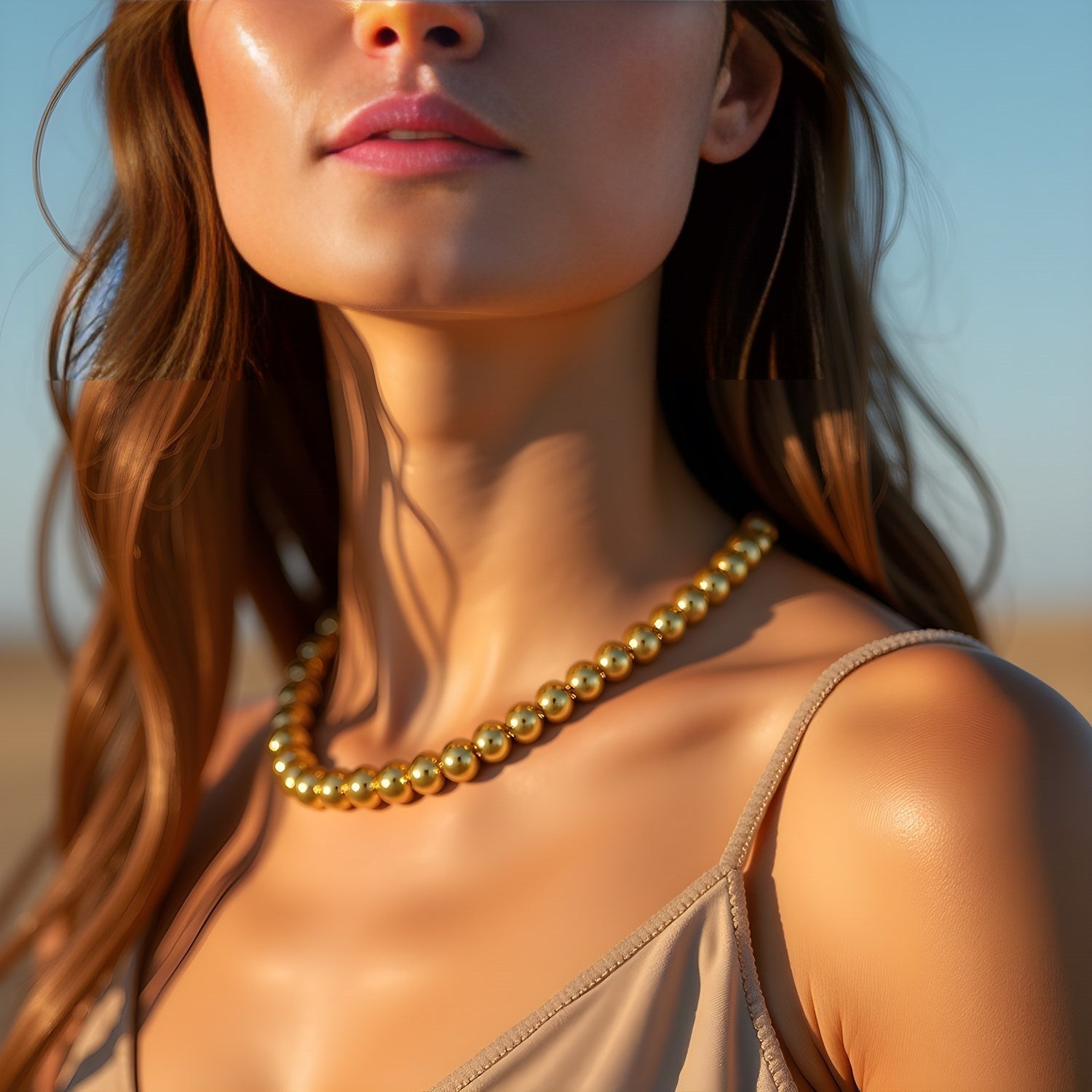 14k Yellow Gold Bead Chain (8mm)