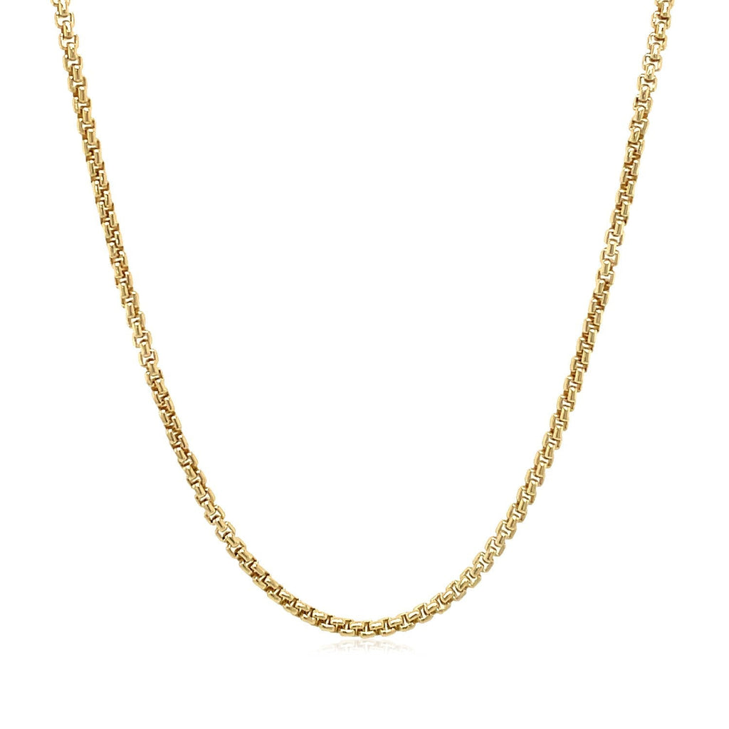 14k Yellow Gold Solid Round Box Chain (1.6 mm)