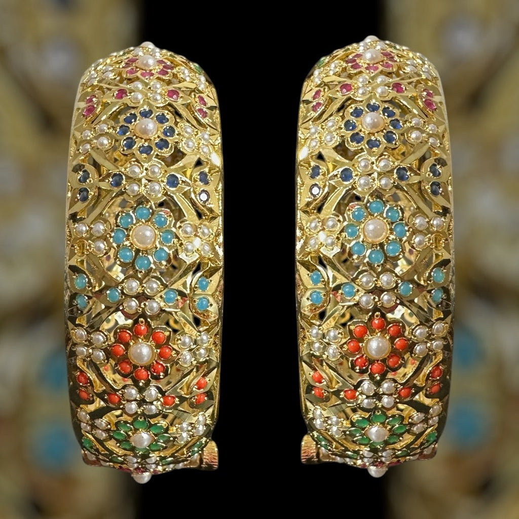 B305  Navratan Shibra Bangles ( SHIPS IN 4 WEEKS  )