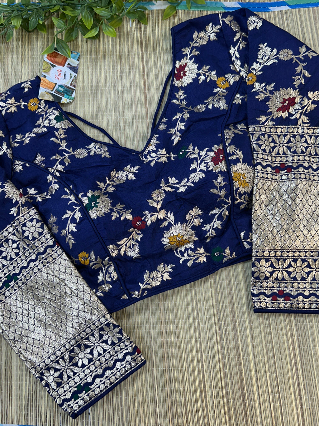 Banarasi blouse : dark blue