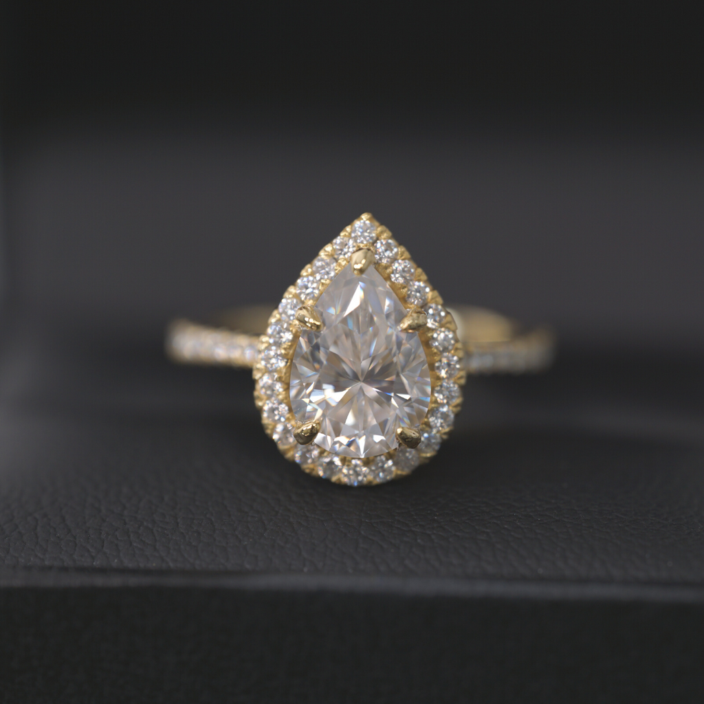 2.0ct Pink Moissanite Lab Diamond Engagement Ring