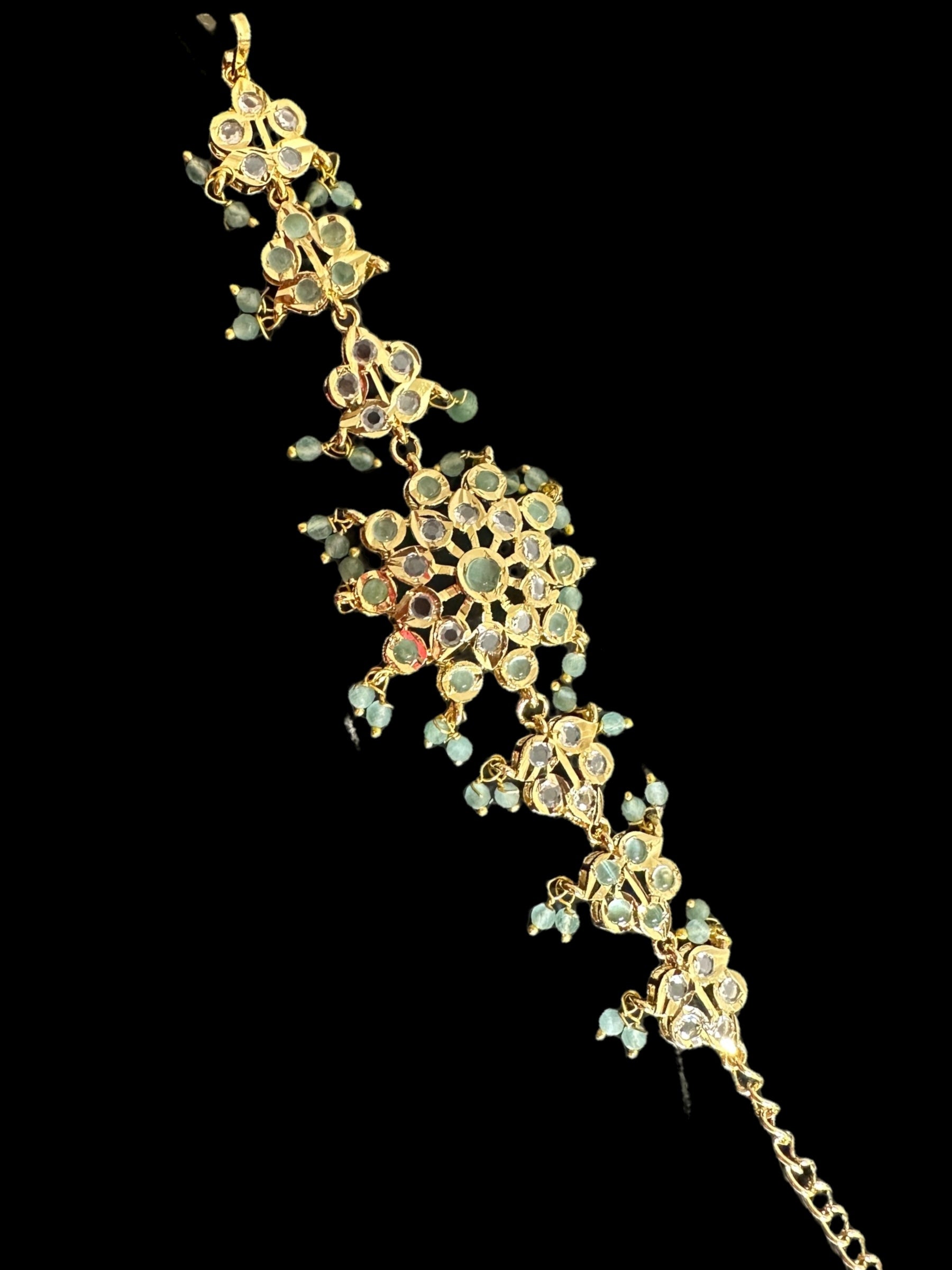 Amal hyderabadi bracelet in mint  ( SHIPS IN 4 WEEKS )