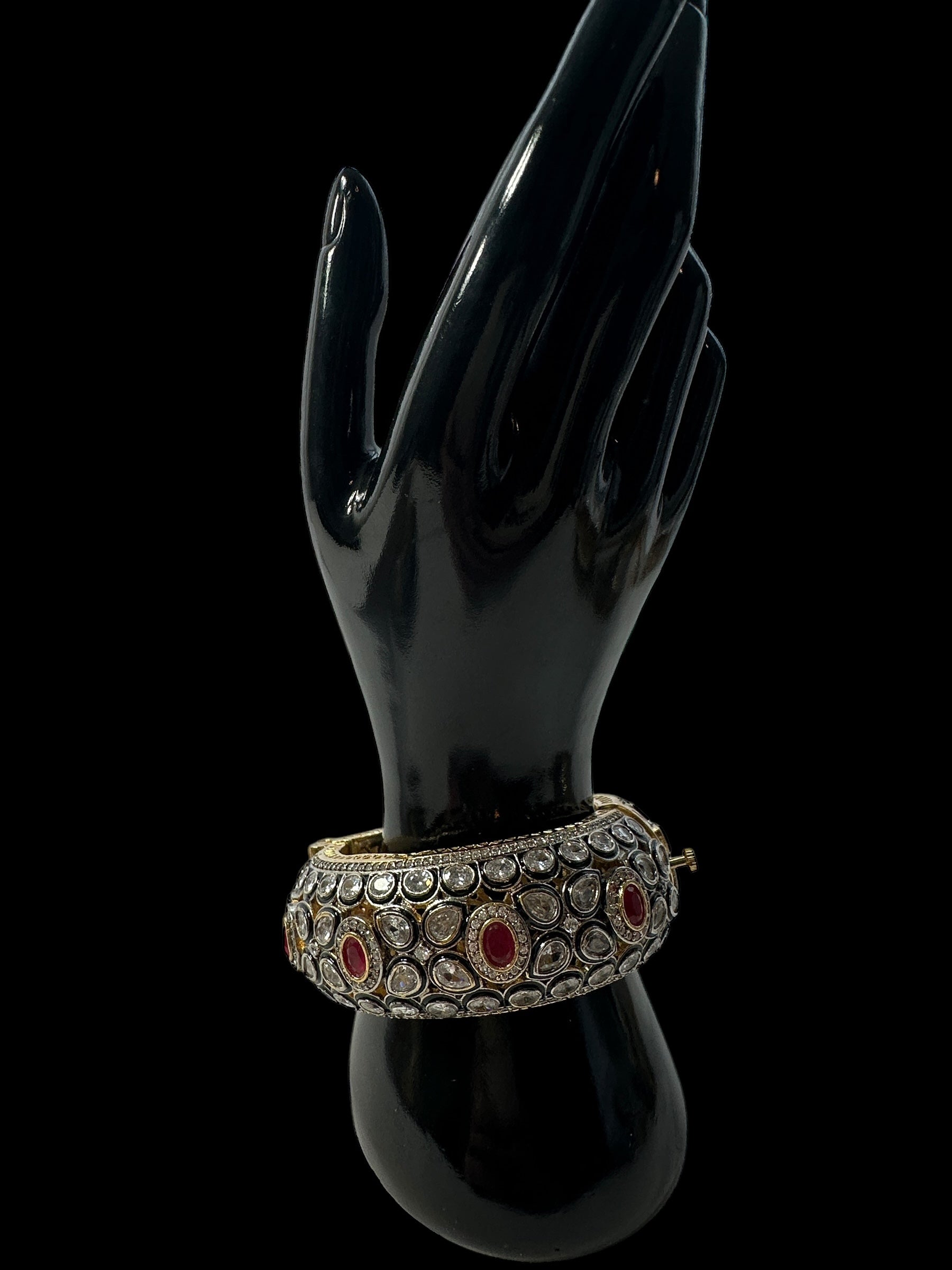 B400 High quality Victorian finish Polki bracelet  - one size ( READY TO SHIP )