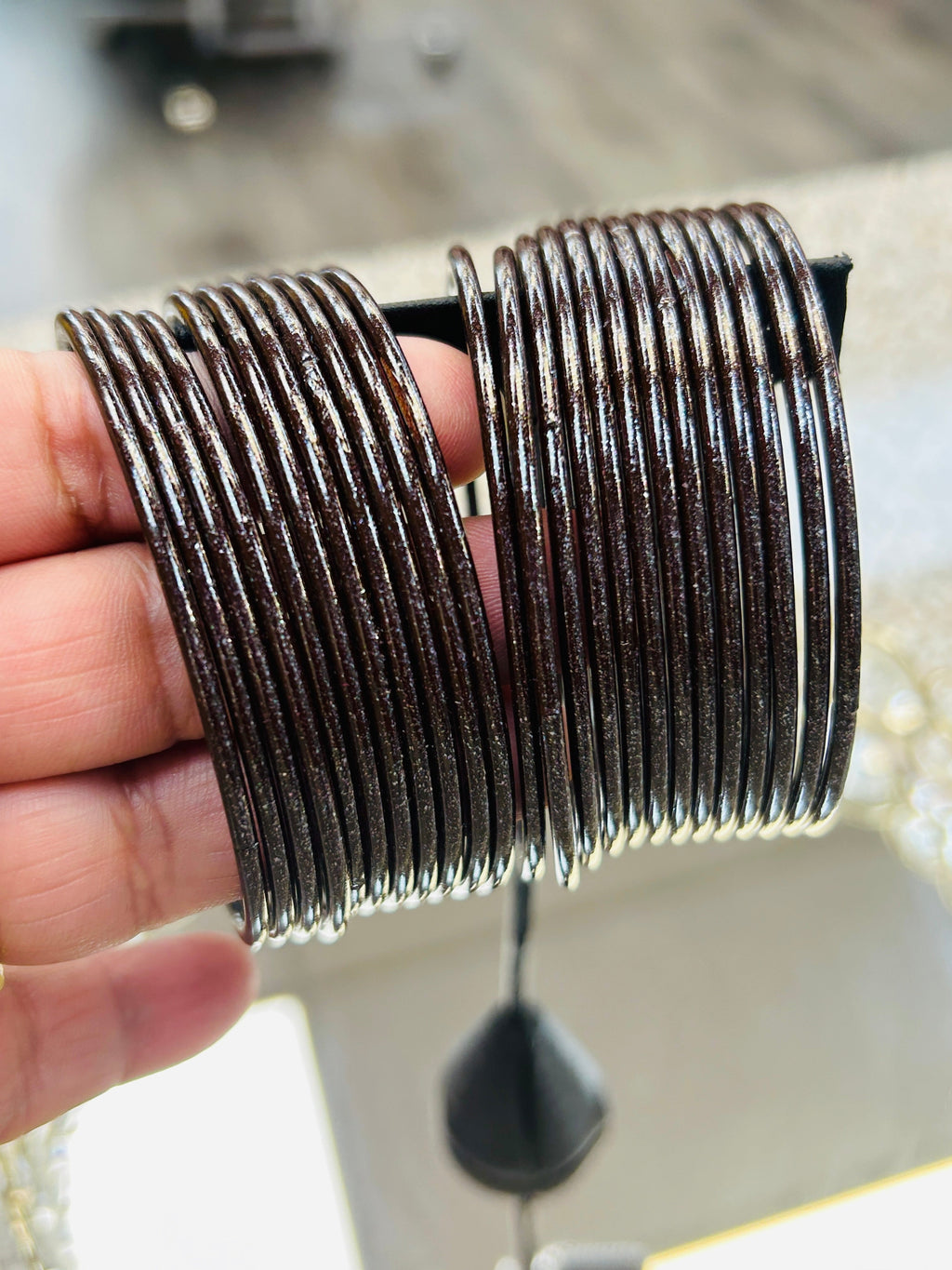 Bangles : chocolate brown : size 2.6