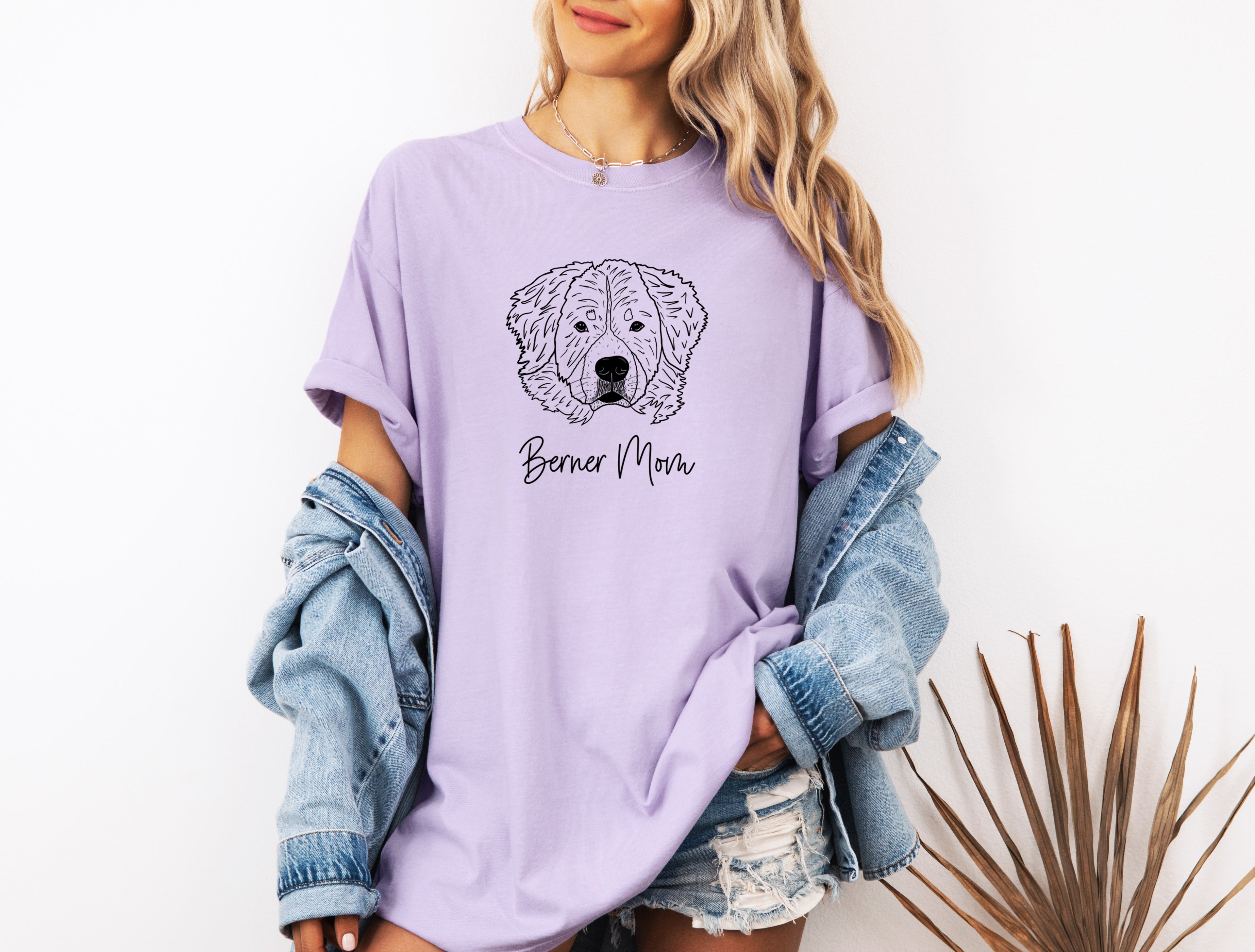 Berner Mom Bernese Mountain Dog Dog Mom Comfort Colors T Shirt