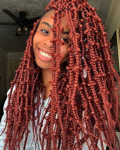 36" Butterfly Box Braids Wig | 360 Lace Frontal | Ombre & Color Options | Baby Hair | Clearance