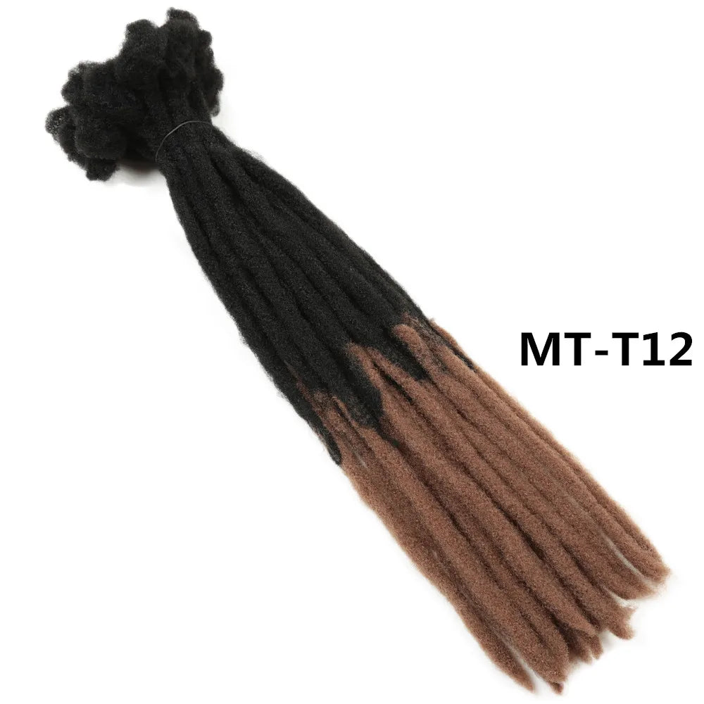 22" Dreadlocks Crochet Hair Braids | Ombre Synthetic Extensions | Reggae & Hip Hop Style