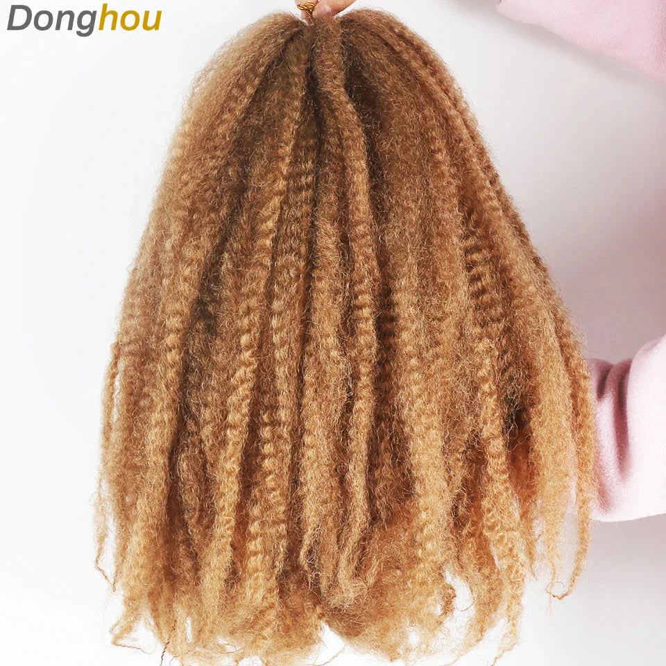 18" Marley Hair for Braids | Afro Kinky Ombre Braiding Hair | Kanekalon Extensions | 30 Strands/Pack
