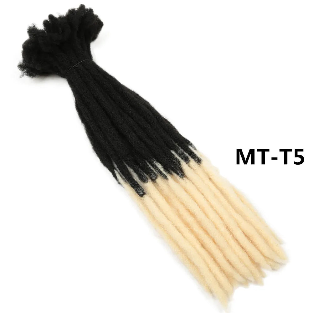 22" Dreadlocks Crochet Hair Braids | Ombre Synthetic Extensions | Reggae & Hip Hop Style