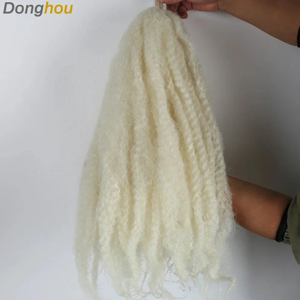 18" Marley Hair for Braids | Afro Kinky Ombre Braiding Hair | Kanekalon Extensions | 30 Strands/Pack