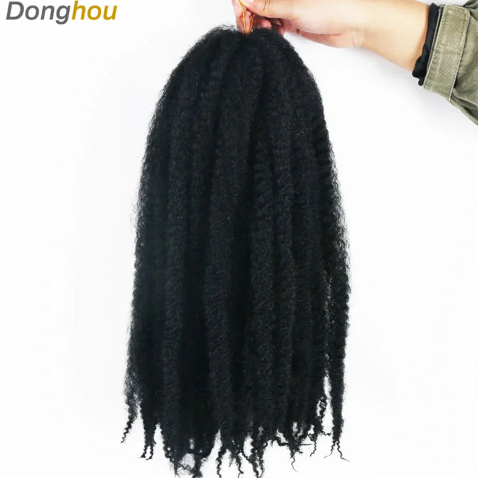 18" Marley Hair for Braids | Afro Kinky Ombre Braiding Hair | Kanekalon Extensions | 30 Strands/Pack