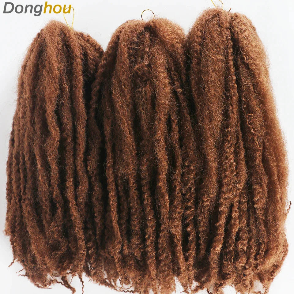 18" Marley Hair for Braids | Afro Kinky Ombre Braiding Hair | Kanekalon Extensions | 30 Strands/Pack