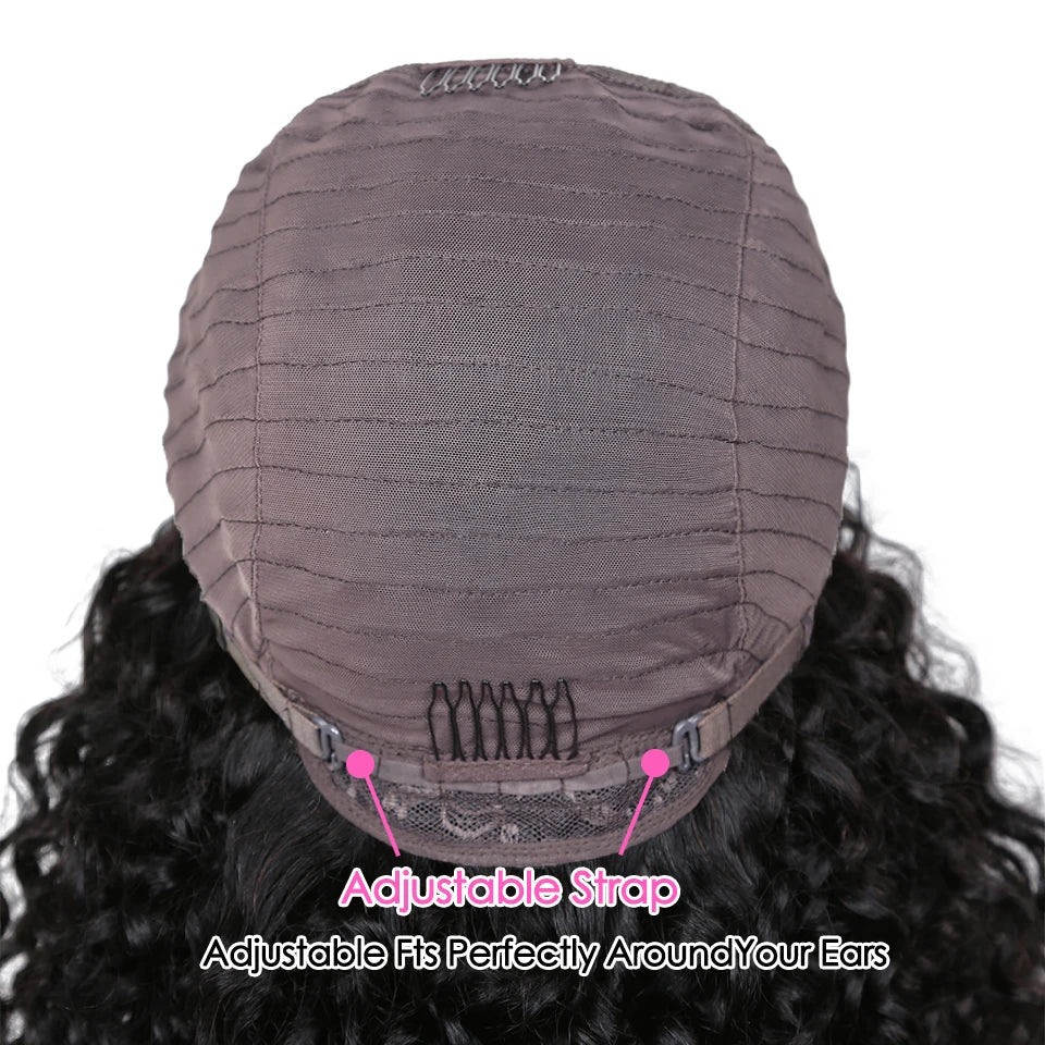 12"-30" Long Kinky Curly Lace Front Wig | 150% Density | Brazilian Remy Human Hair | 4x4 Lace Closure | Pre-Plucked