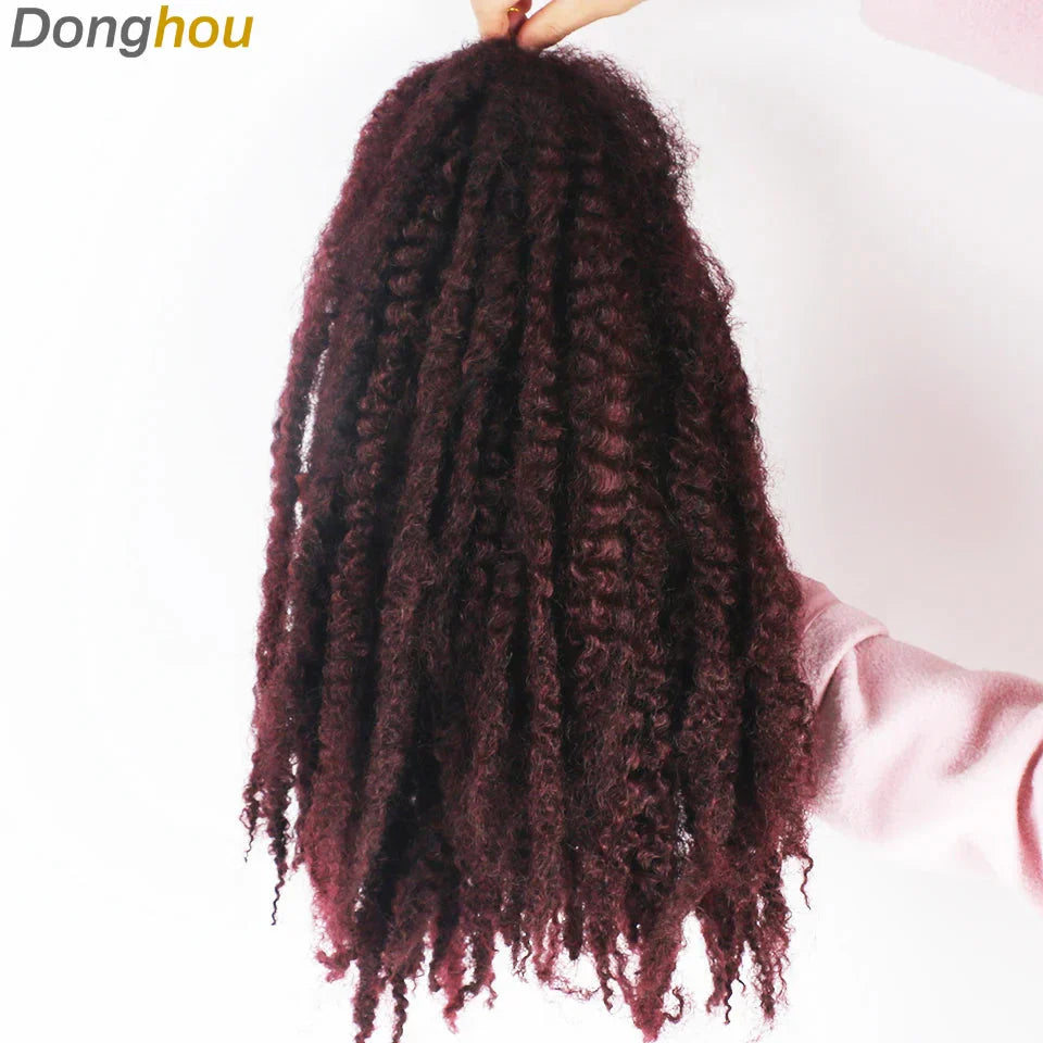 18" Marley Hair for Braids | Afro Kinky Ombre Braiding Hair | Kanekalon Extensions | 30 Strands/Pack