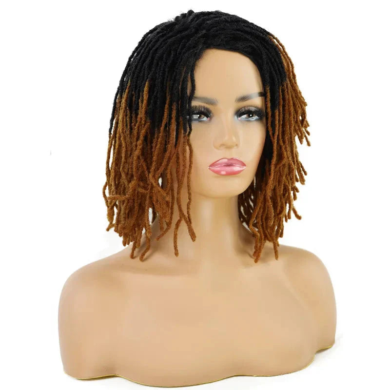 10" Ombre Dreadlock Wig | Sister Locs | Faux Locs Crochet Braids | Synthetic Twist Hair