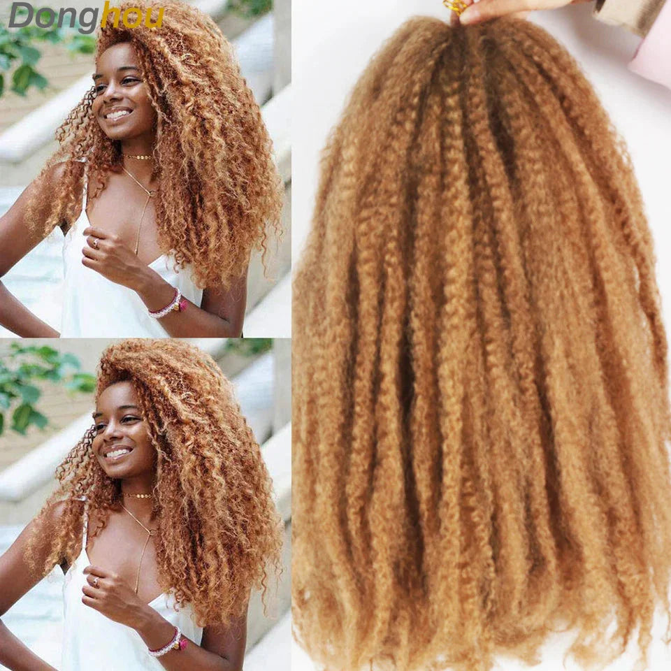 18" Marley Hair for Braids | Afro Kinky Ombre Braiding Hair | Kanekalon Extensions | 30 Strands/Pack