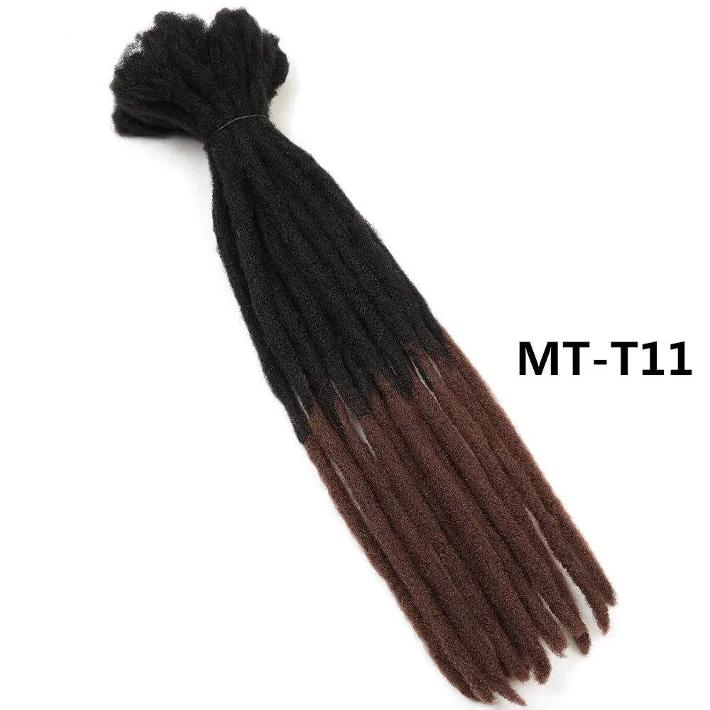 22" Dreadlocks Crochet Hair Braids | Ombre Synthetic Extensions | Reggae & Hip Hop Style