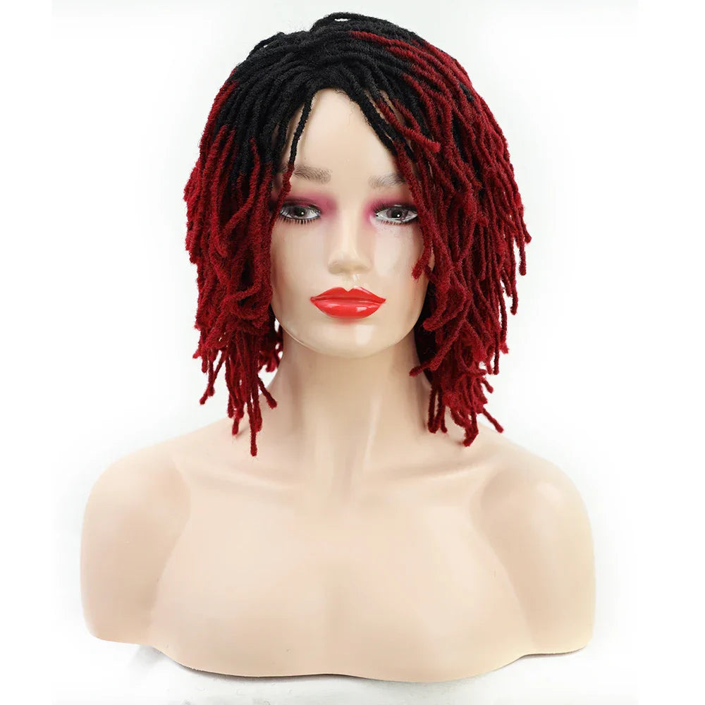 10" Braided Bob Wig | Afro Dreadlock Wig | Curly Ends | Synthetic Crochet Wig | Cosplay