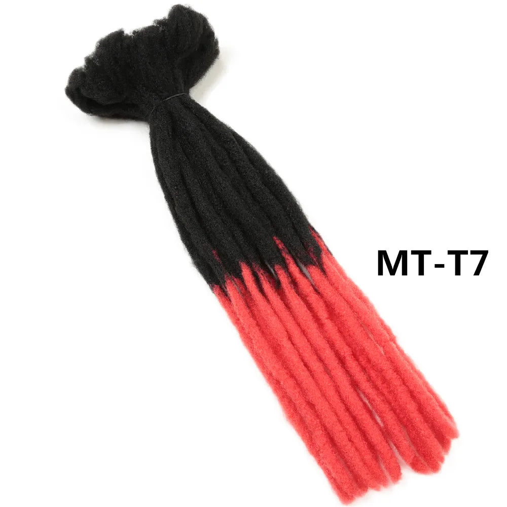 22" Dreadlocks Crochet Hair Braids | Ombre Synthetic Extensions | Reggae & Hip Hop Style