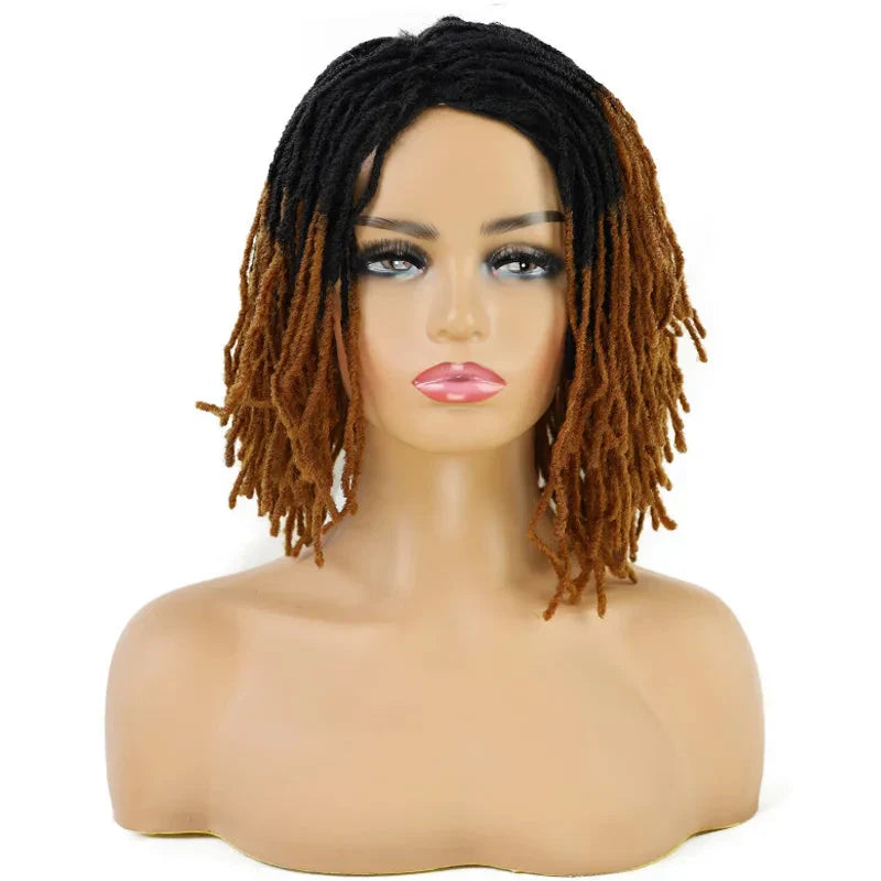 10" Ombre Dreadlock Wig | Sister Locs | Faux Locs Crochet Braids | Synthetic Twist Hair