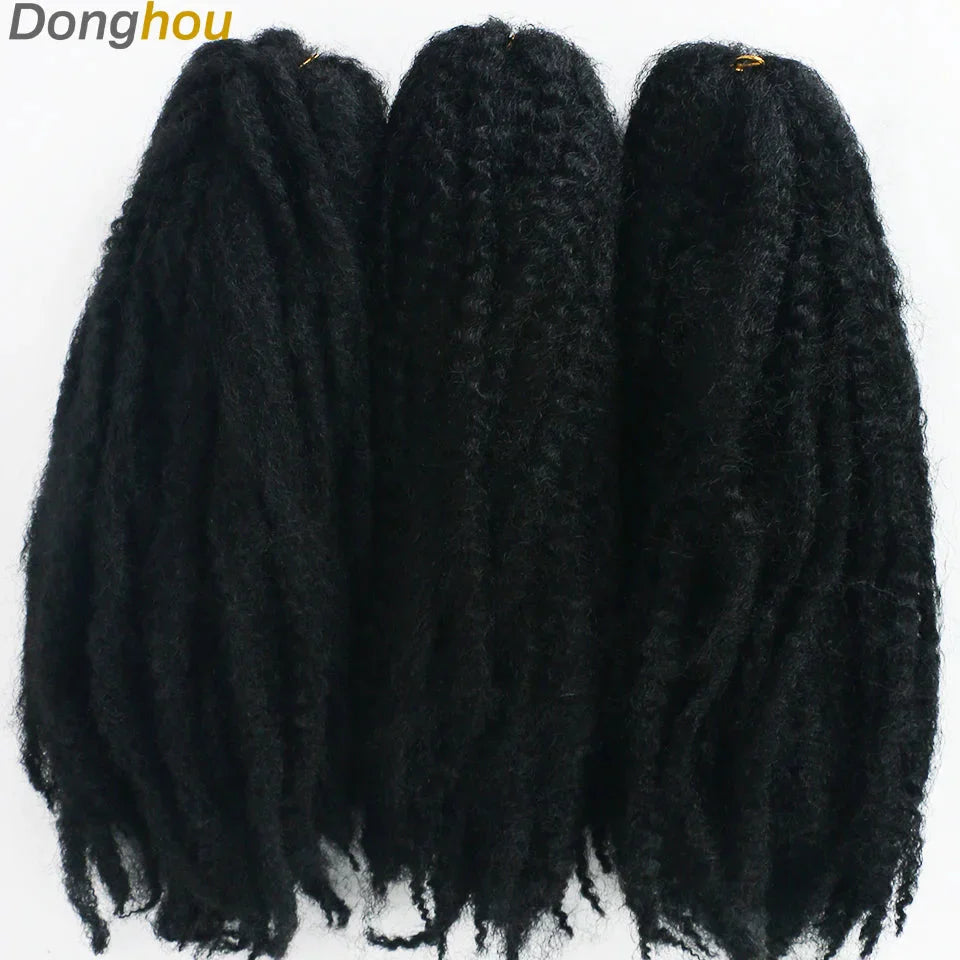 18" Marley Hair for Braids | Afro Kinky Ombre Braiding Hair | Kanekalon Extensions | 30 Strands/Pack