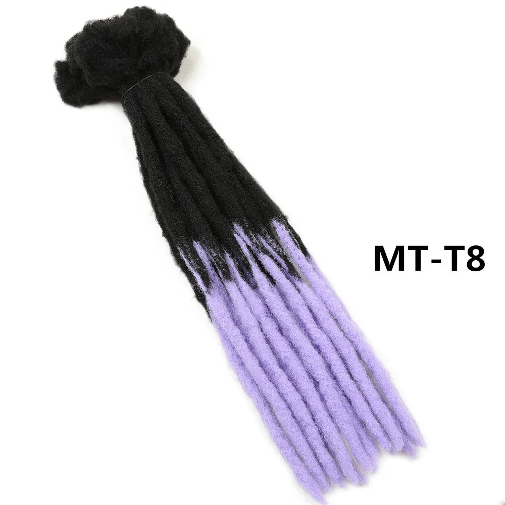 22" Dreadlocks Crochet Hair Braids | Ombre Synthetic Extensions | Reggae & Hip Hop Style