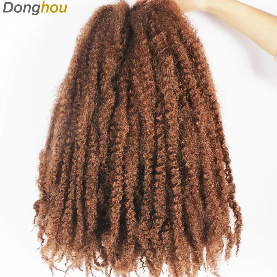 18" Marley Hair for Braids | Afro Kinky Ombre Braiding Hair | Kanekalon Extensions | 30 Strands/Pack