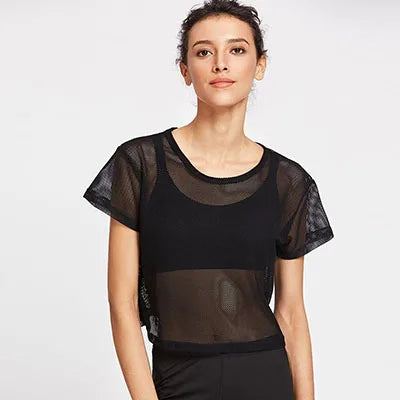 ActiveFlow Women's Quick-Dry Mesh Yoga Tee