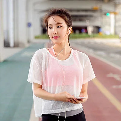ActiveFlow Women's Quick-Dry Mesh Yoga Tee
