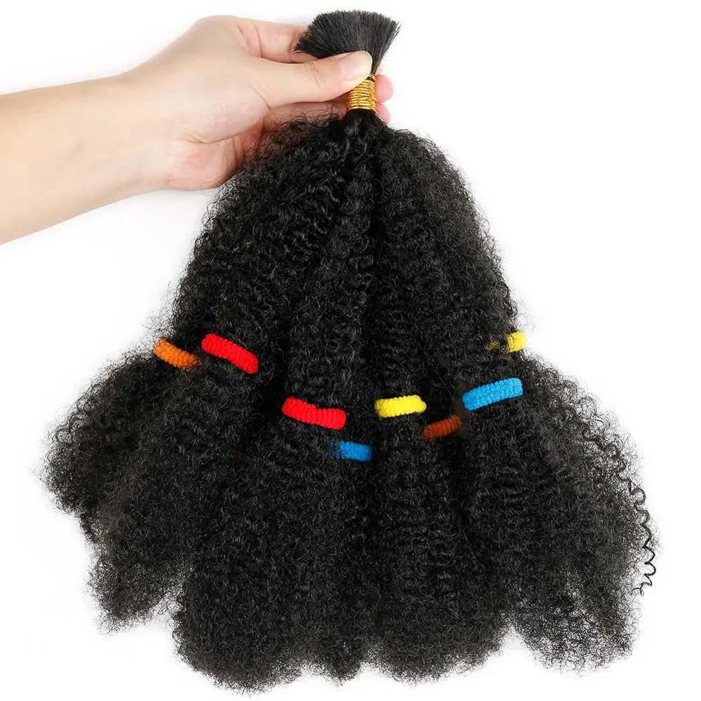 12" Frosted Afro Kinky Bulk Synthetic Hair for Crochet Braids | Short Curly Hair Extensions