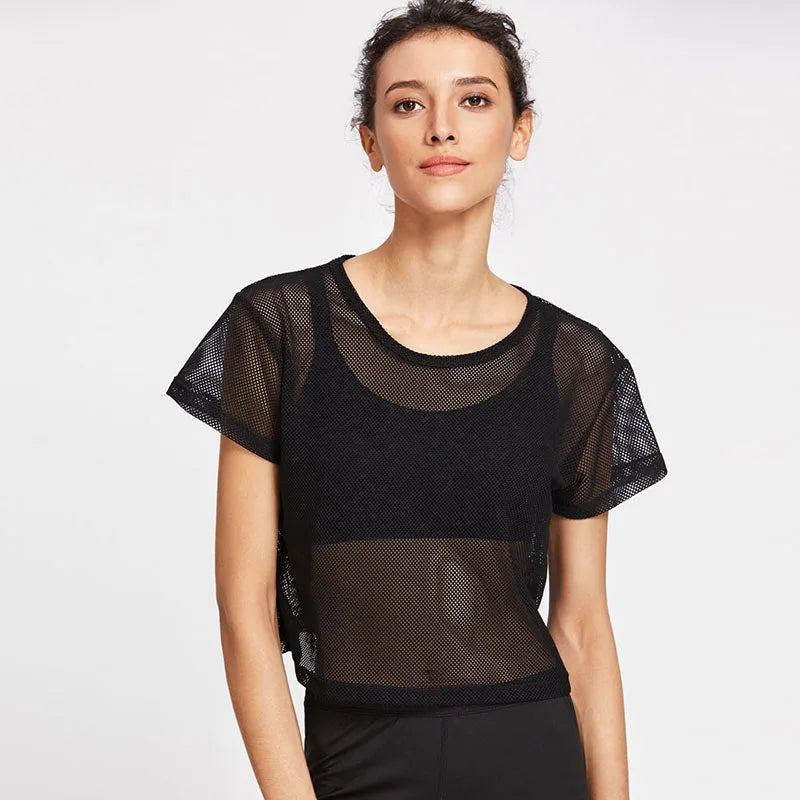 ActiveFlow Women's Quick-Dry Mesh Yoga Tee