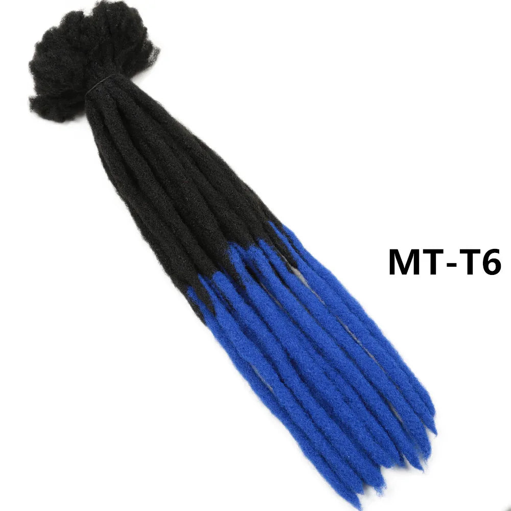 22" Dreadlocks Crochet Hair Braids | Ombre Synthetic Extensions | Reggae & Hip Hop Style