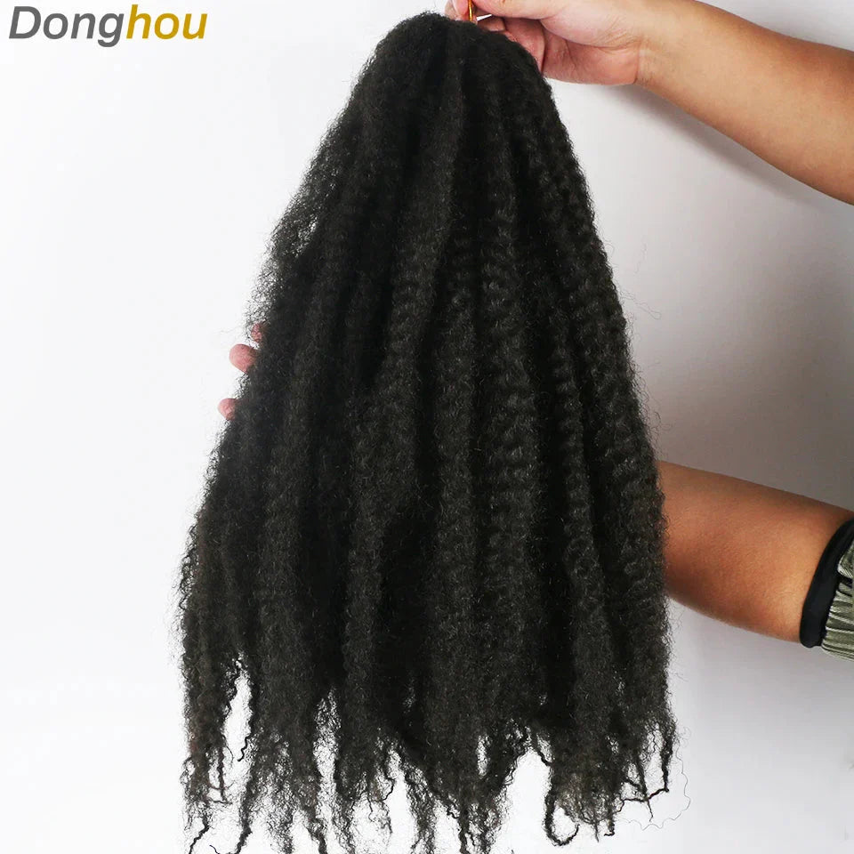 18" Marley Hair for Braids | Afro Kinky Ombre Braiding Hair | Kanekalon Extensions | 30 Strands/Pack