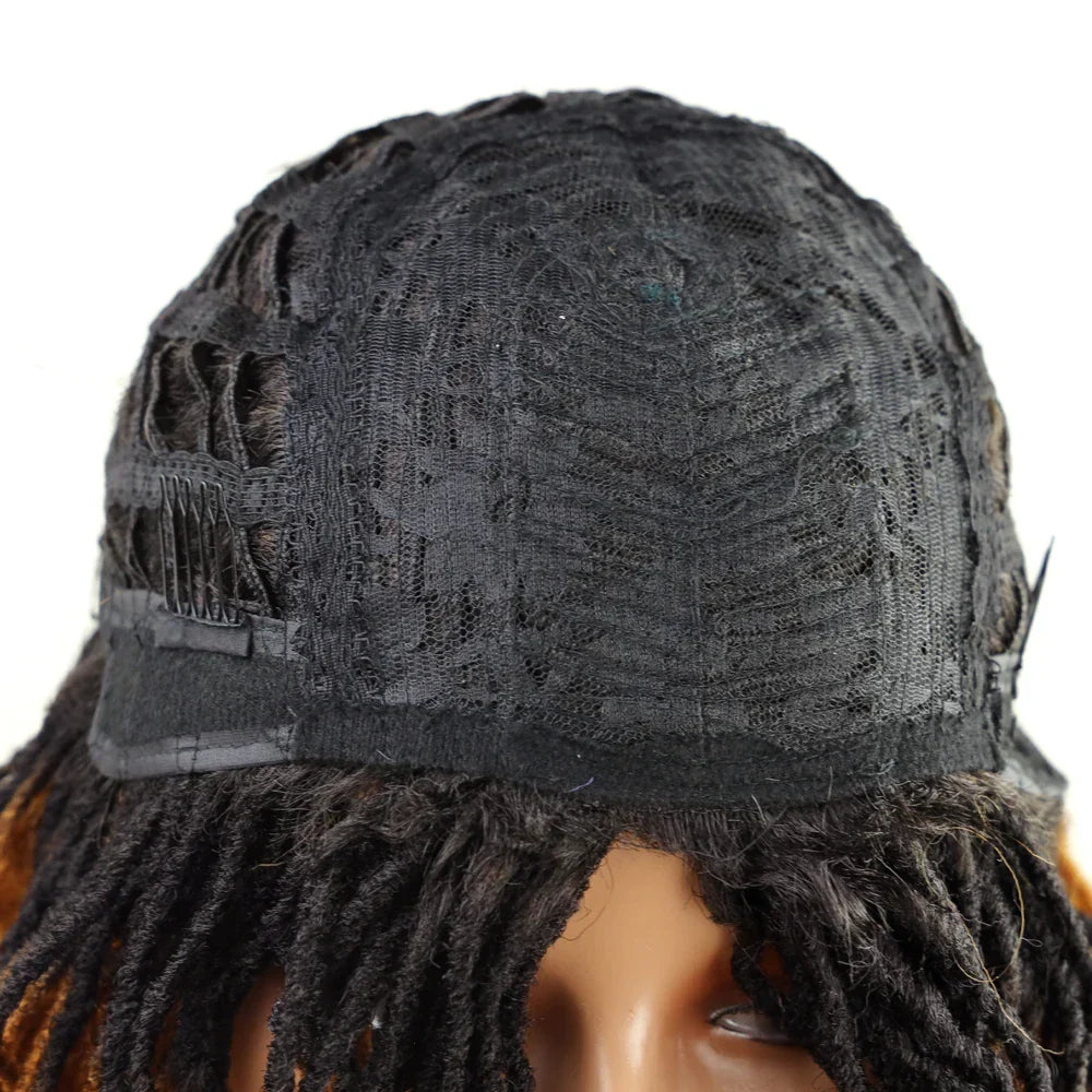 10" Braided Bob Wig | Afro Dreadlock Wig | Curly Ends | Synthetic Crochet Wig | Cosplay