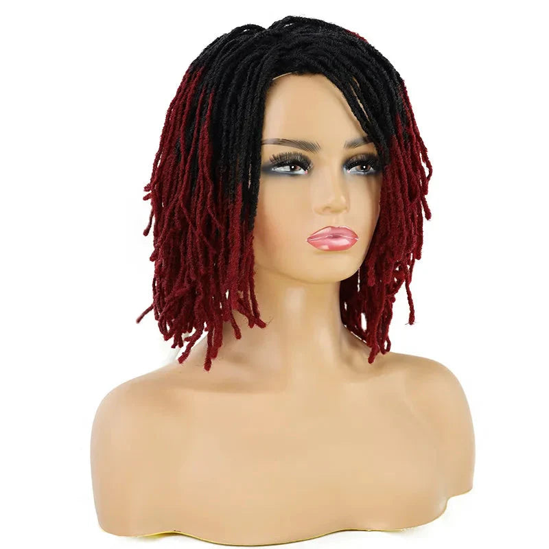 10" Ombre Dreadlock Wig | Sister Locs | Faux Locs Crochet Braids | Synthetic Twist Hair