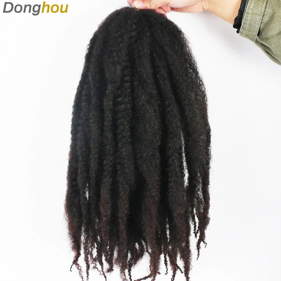18" Marley Hair for Braids | Afro Kinky Ombre Braiding Hair | Kanekalon Extensions | 30 Strands/Pack