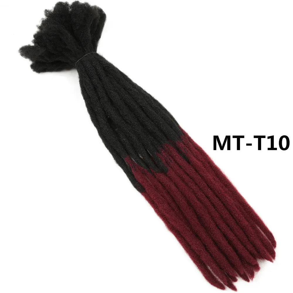 22" Dreadlocks Crochet Hair Braids | Ombre Synthetic Extensions | Reggae & Hip Hop Style