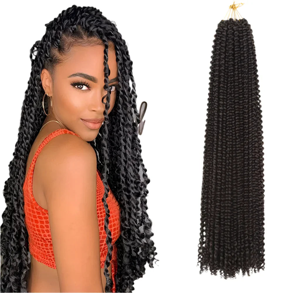 30" Passion Twist Crochet Hair - Ombre - Pre-Looped - 16 Strands/Pack - Synthetic