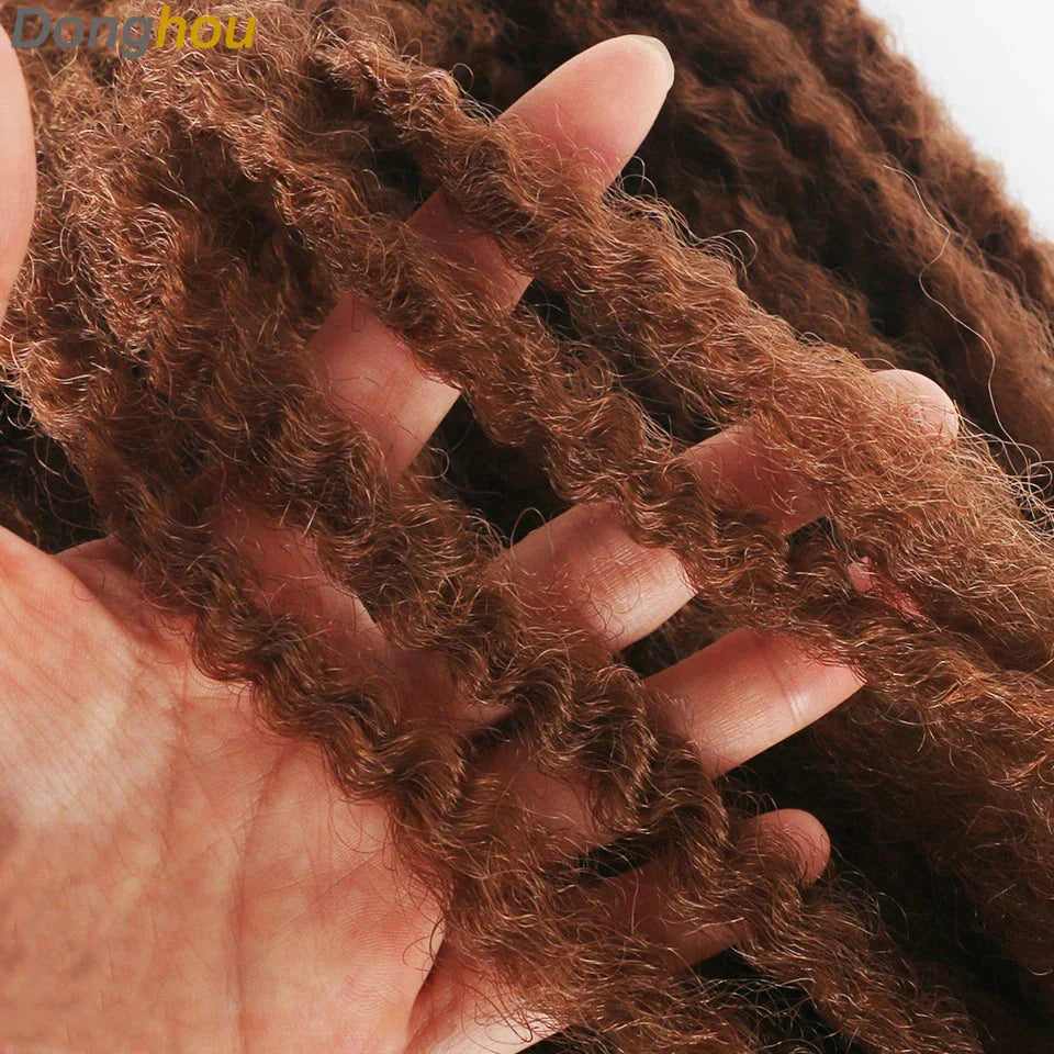 18" Marley Hair for Braids | Afro Kinky Ombre Braiding Hair | Kanekalon Extensions | 30 Strands/Pack