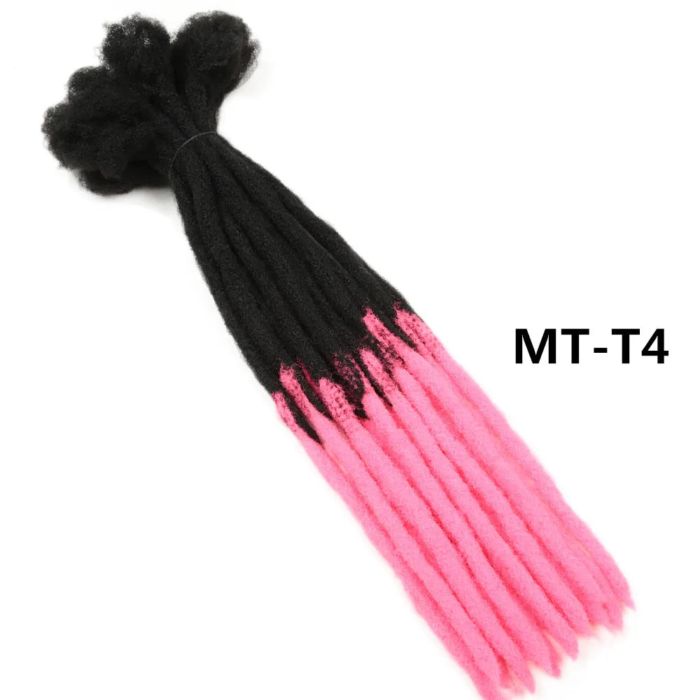 22" Dreadlocks Crochet Hair Braids | Ombre Synthetic Extensions | Reggae & Hip Hop Style