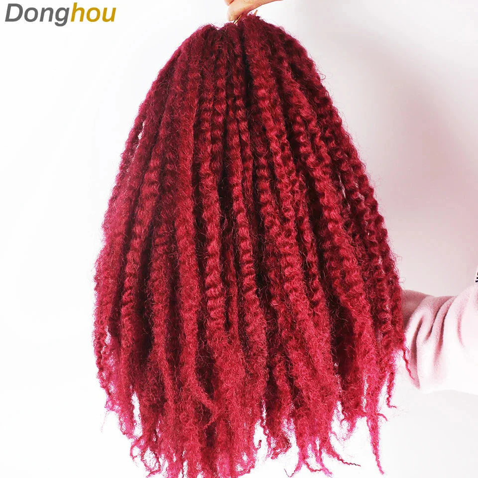 18" Marley Hair for Braids | Afro Kinky Ombre Braiding Hair | Kanekalon Extensions | 30 Strands/Pack