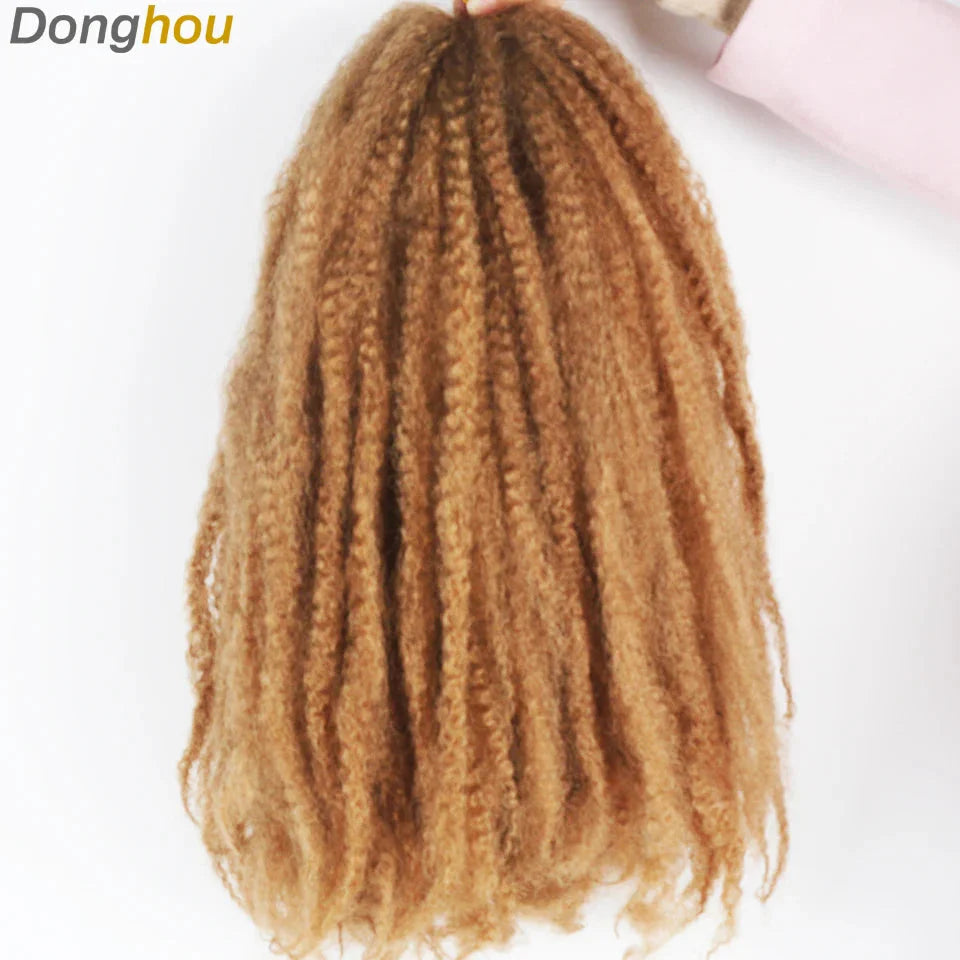 18" Marley Hair for Braids | Afro Kinky Ombre Braiding Hair | Kanekalon Extensions | 30 Strands/Pack