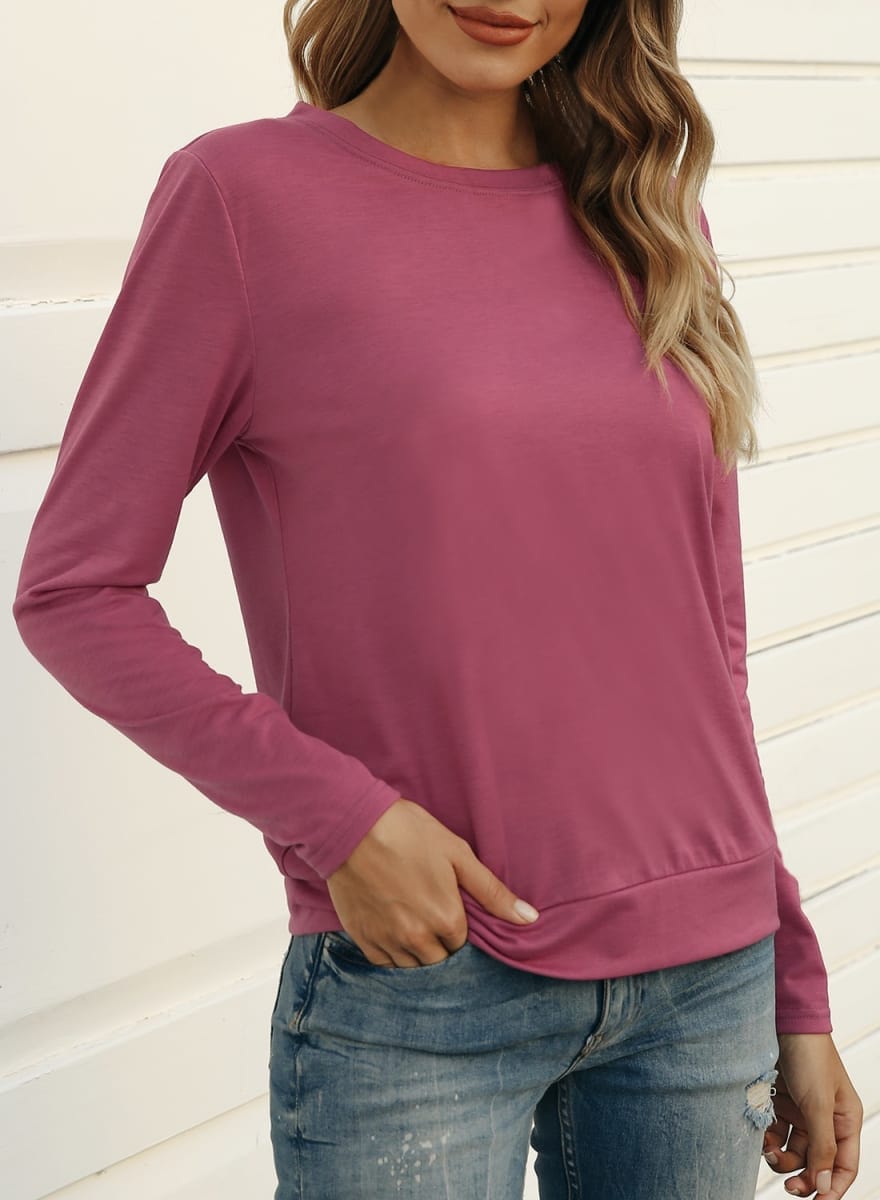 Basic Long Sleeve Light Sweater
