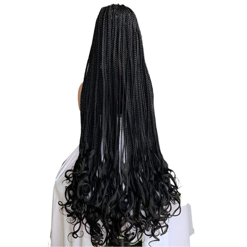 36" Box Braids Wave Full Lace Wig | African Dreadlocks Style
