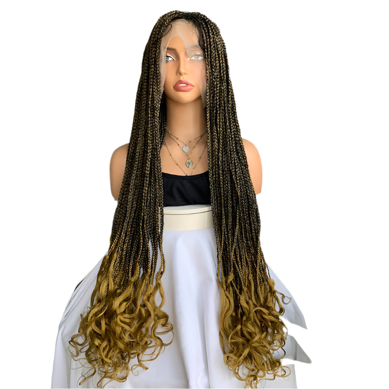 36" Box Braids Wave Full Lace Wig | African Dreadlocks Style