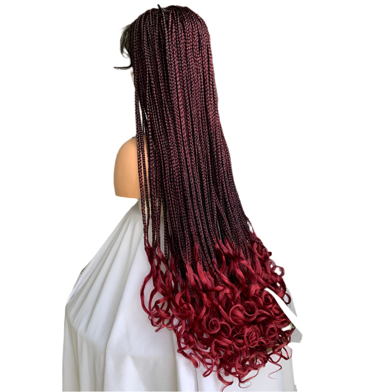 36" Box Braids Wave Full Lace Wig | African Dreadlocks Style
