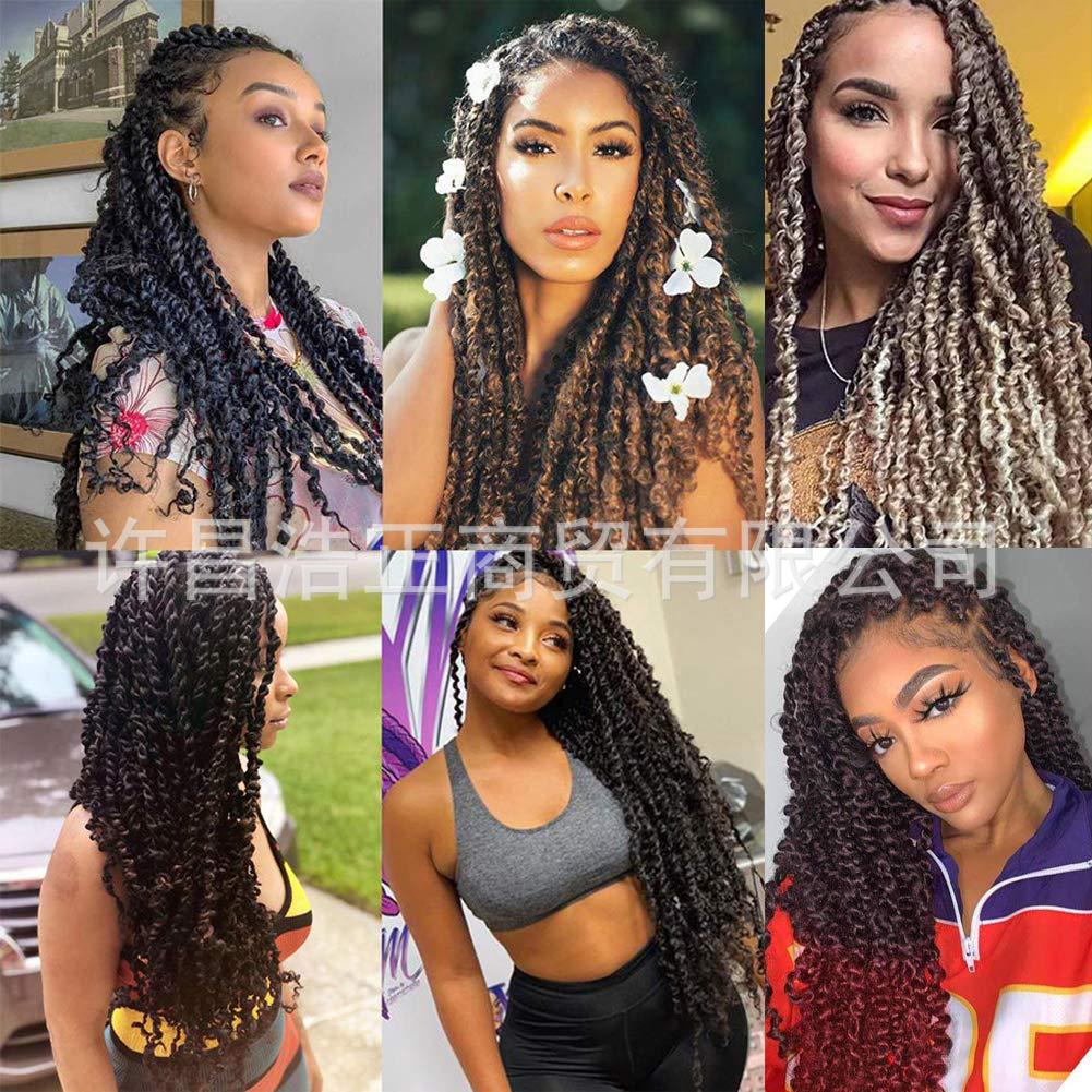 18-Inch European and American Style Wig Passion Twist Water Ripple Wig Water Wave Crochet Chemical Fiber Wig