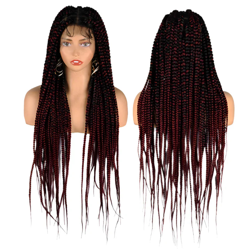 36" Jumbo Knotless Cornrow Braids Wig | Incoo HD Full Lace Braided Wig | Transparent Lace | Black Women