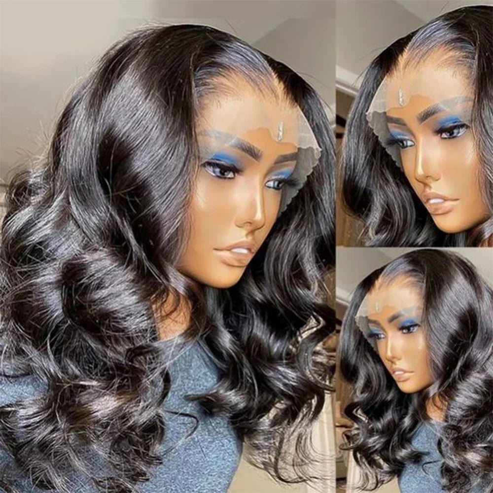 200% Density 13x4 Body Wave HD Transparent Lace Front Wig | Glueless Pre-Plucked Human Hair