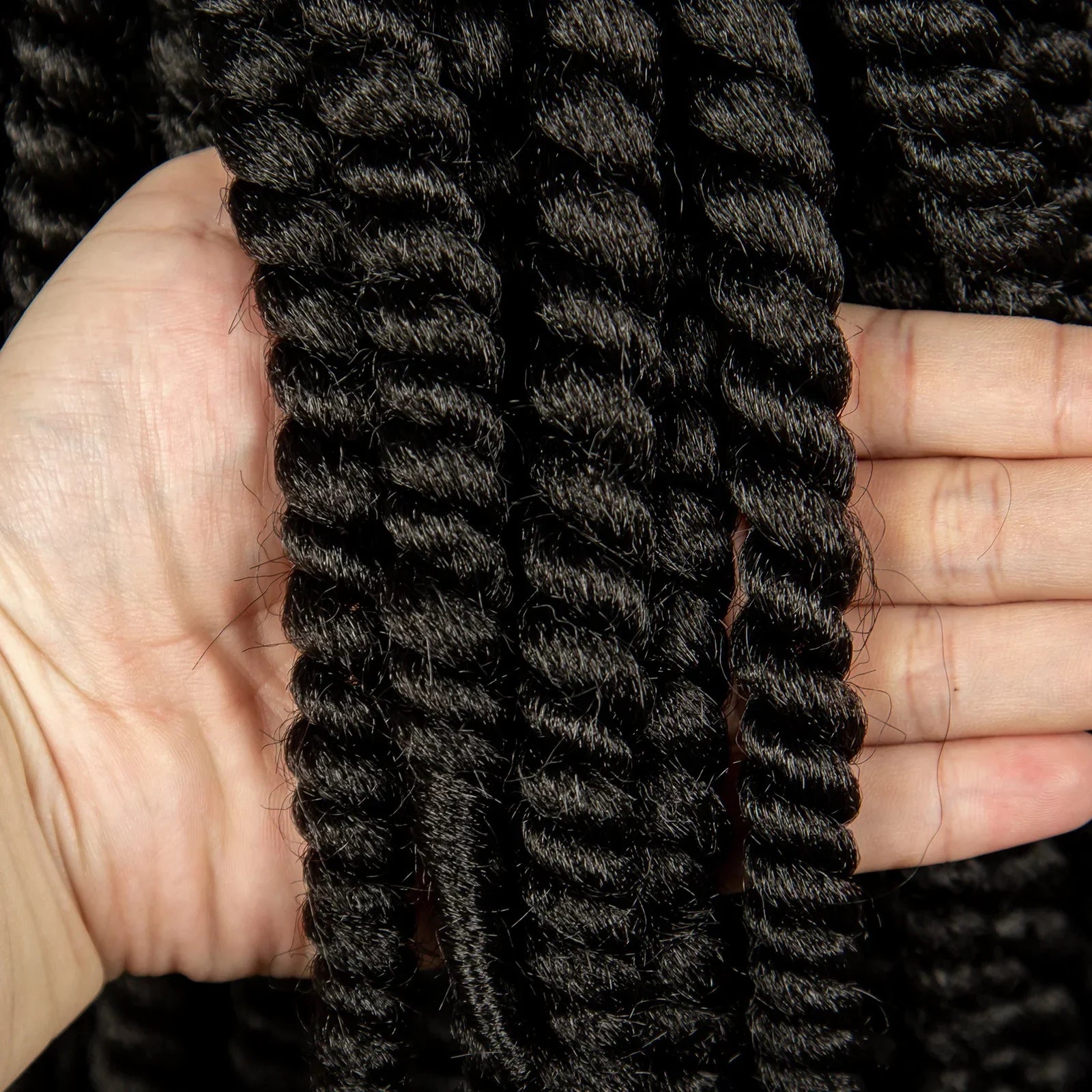 16" Knotless Box Twist Braided Wig | HD Full Lace | Natural Lace Front | Baby Hair | Synthetic Hair